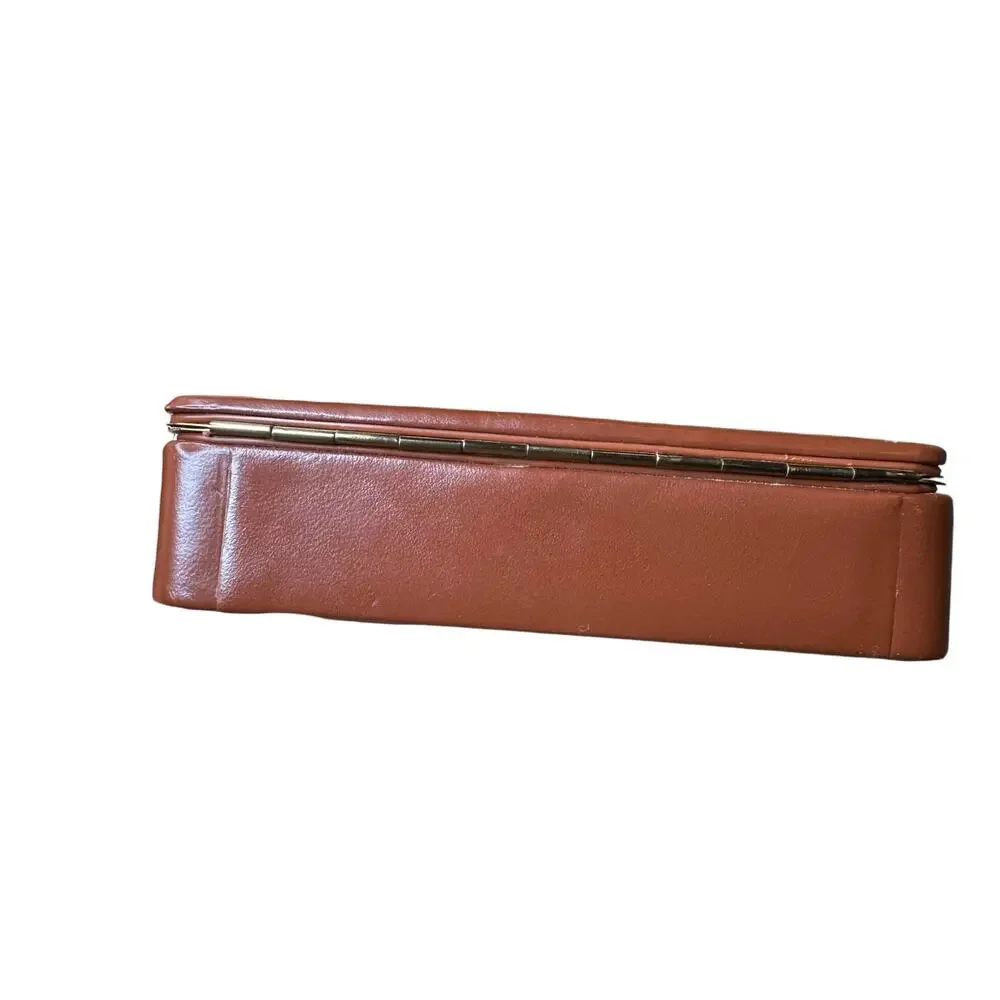 VINTAGE Men's Jewelry‎ Box Leather Travel Case Made in West Germany MCM Mad Men